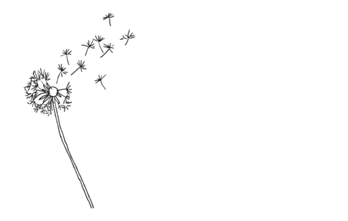 Grafik einer Pusteblume.